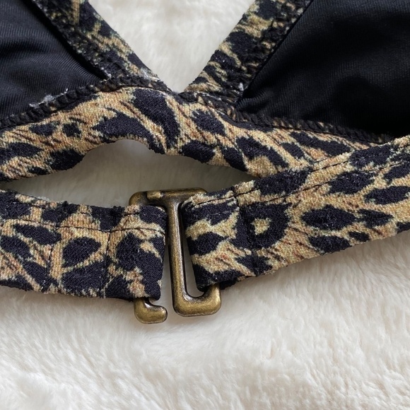 New! Free People Thrills Animal wayward triangle string bikini top 14782 - Picture 10 of 12